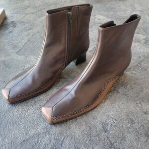 GABOR Comfort Olga Women's Two-toned Leather Heeled Dress Boot Size 9.5